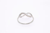 My Princess Diamond Line Pave Infinity Band Solid 10K 417 White Gold Ring 6 3/4