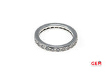 Kwiat Stackable Full Diamond Pave Eternity Band 950 Platinum Ring Size 3 3/4