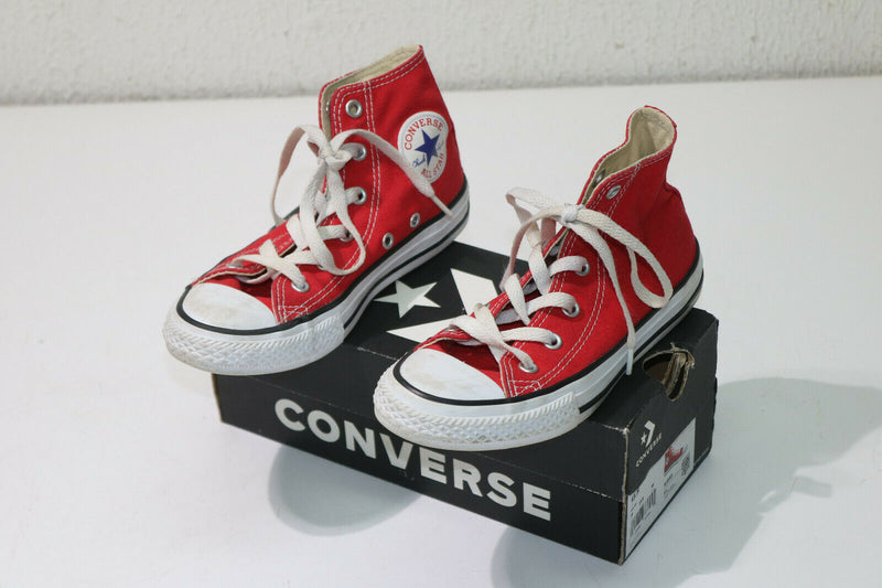 CONVERSE All Star Hi Top Red Chuck Taylor Shoes Size Youth 13.5