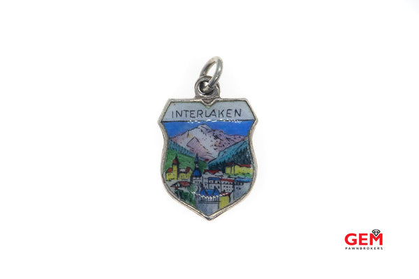 Fritz Reu & Co Silver 800 Interlaken Charm Pendant Traveler