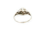 Antique Art Deco Diamond Solitaire 18k 750 White Gold Wedding Ring Size 6.5
