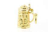 Beer Stein 18k 750 Yellow Gold Cup Pitcher Charm Pendant
