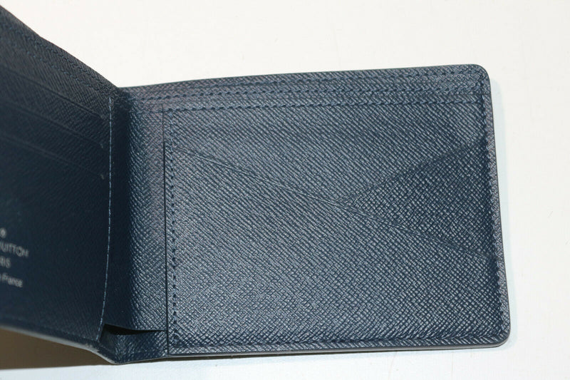 Louis Vuitton Taiga Leather Blue Multi Wallet