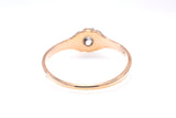 Antique Diamond Solitaire Pinky Engagement Claw Setting Ring 14k 585 Gold Size 6
