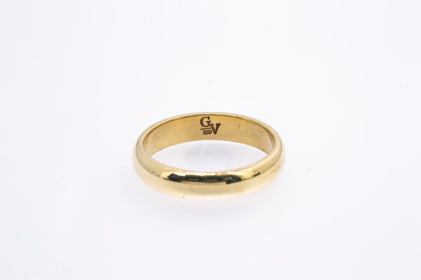 Giorgio Visconti Italy D Comfort Band 18K 750 Yellow Gold Ring Size 6 1/2