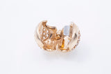 Pandora Pave Heart Clip Bead Clip Charm CZ 14k G585 Yellow Gold D