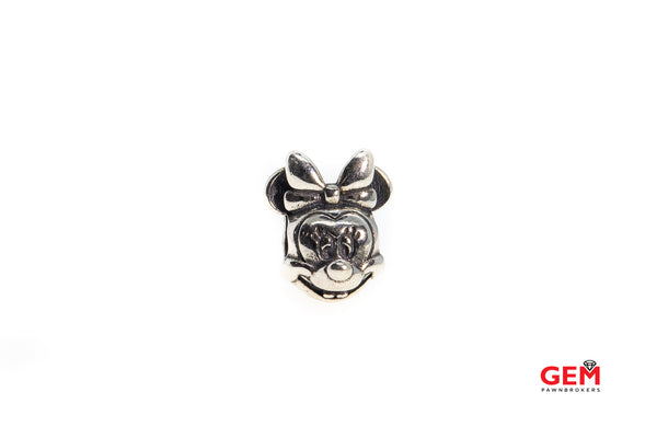 Pandora ALE Disney Minnie Mouse Head Bead 925 Sterling Silver Charm (1)