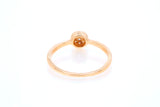 SNJ Geometric Stackable Circle Diamond 14k 585 Rose Gold Band Ring Size 7
