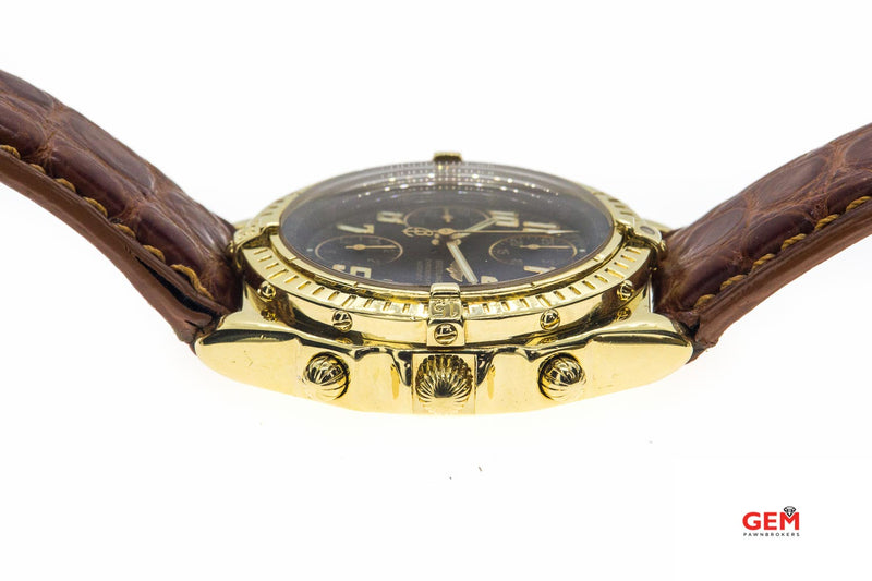 Breitling K13050.1 Chronomat Vitesse 40mm Black Dial & Brown Leather Band Watch