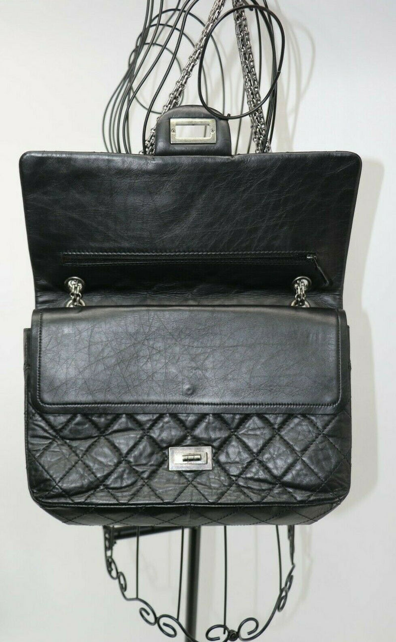 Chanel Quilted Leather 2.55 Double Flap Bag w/ Chain Strap