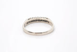Antique 5 Stone Diamond 14k 585 White Gold Band Ring Size 7.5