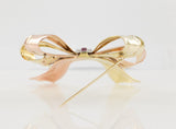 Eckfedt & Ackley 14KT Gold Diamond Pink Sapphire Two Tone Brooch