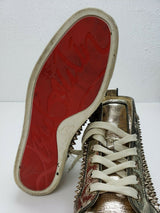 Christian Louboutin Louis Orlato Flat Gold Spike | Men's Sneakers | Size 9 US