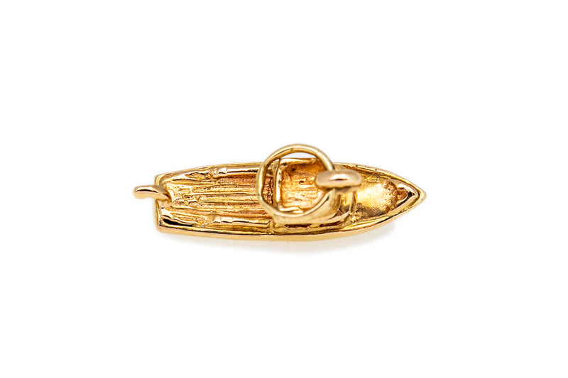 Nautical Speed Boat 14k 585 Yellow Gold Charm Pendant