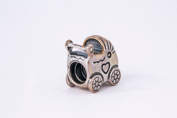 Pandora ALE Baby Carriage Stroller Bead 925 Sterling Silver Pram Charm