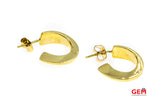 Robert Lee Morris 18k 750, Yellow Gold Polished Hoop Pair Earrings