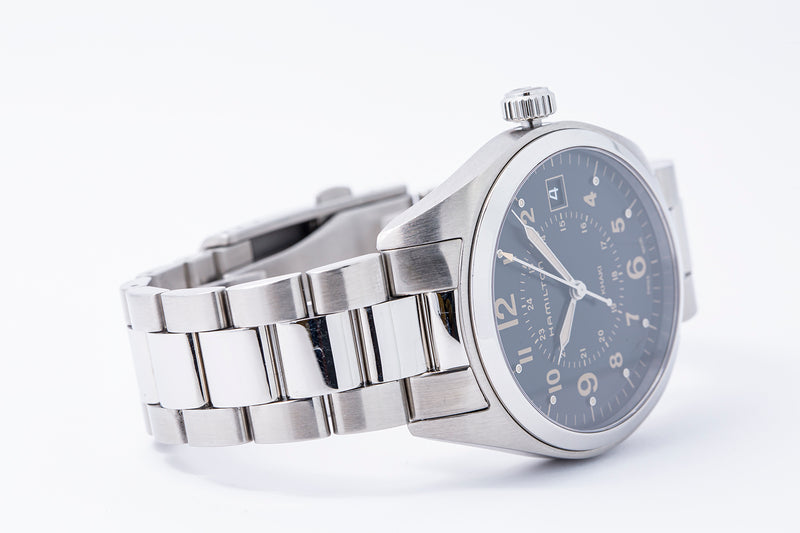 Hamilton H685510 Khaki Field Quartz 40mm Black Dial Stainless Steel Watch