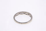Diamond Line Half Eternity 3mm Wedding Band 14K 585 White Gold Ring Size 7