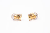 Religious Christ Jesus Screw Back Diamond Pave Stud 10k 417 White Yellow Gold Earrings