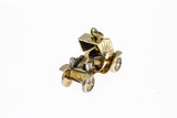 Antique Vintage 1900 Automobile Car Charm 14K 585 Yellow & White Gold Pendant