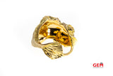 Urart Trout Fish Fisherman Nautical 18K 750 Yellow Gold Ring Size 3 3/4
