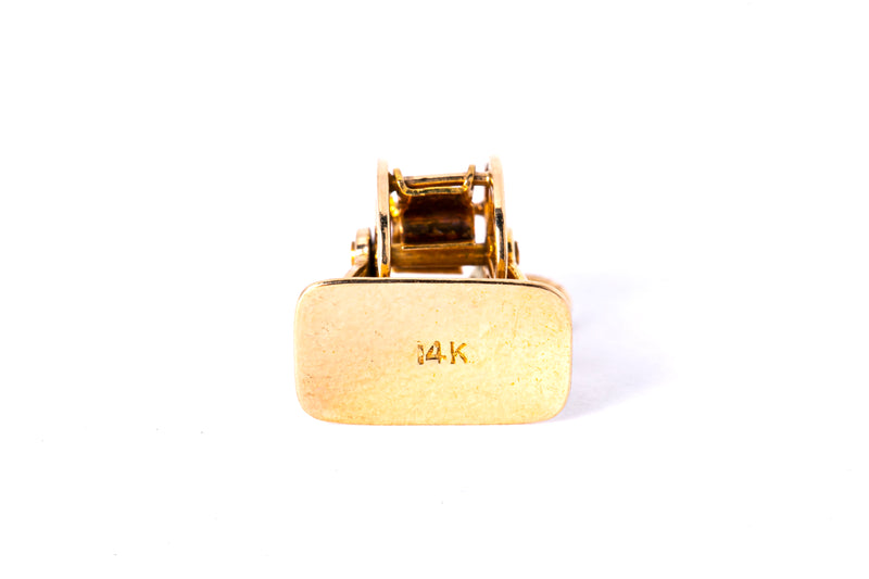 Vintage Ferris Wheel Circus Fair Charm 14K 585 Yellow Gold Dangle Pendant