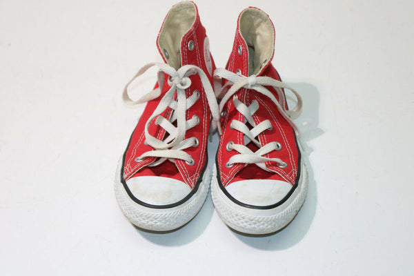 CONVERSE All Star Hi Top Red Chuck Taylor Shoes Size Youth 13.5