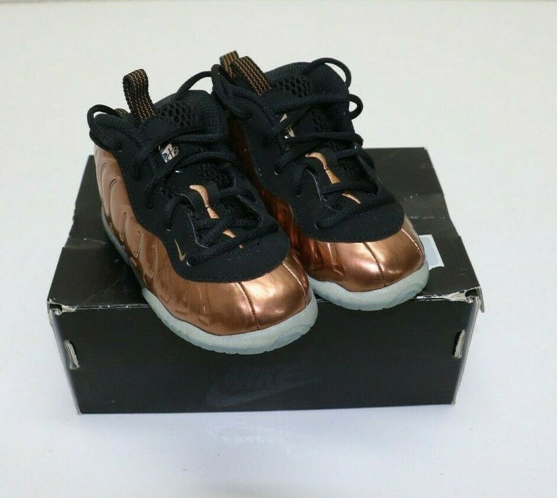 Nike Air Little Posite One TD Metallic Copper Black 723947-004 Toddler Size 6C