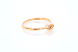 SNJ Geometric Stackable Marquise Diamond 14k 585 Rose Gold Band Ring Size 7
