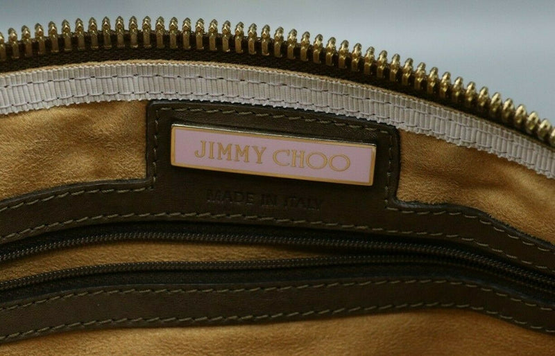 Jimmy Choo Cognac Lizard Embossed Leather Rosa Satchel Bag