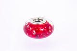 Pandora Red Fizzle Murano Glass Sterling Silver 925 Charm Bead