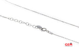 Initial Letter K Cubic Zirconia Halo Pendant 925 Sterling Silver 17.5" Necklace