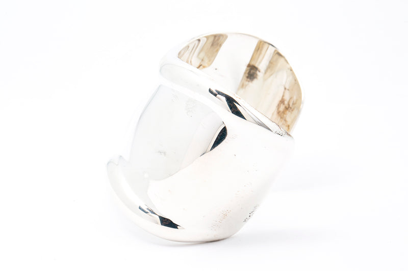 Tiffany & Co Elsa Peretti 925 Sterling Silver Bone Cuff Bangle 61mm Version