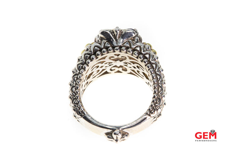 Barbara Bixby Iolite Floral Flower Sterling Silver 925 18Kt Size 7.5