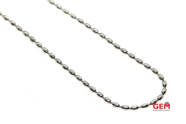 Discontinued ALE Pandora 3mm Beaded Chain 925 Sterling Silver 23.8" Necklace