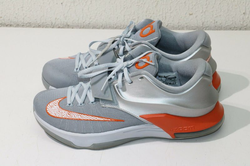 Nike Kd 7 "Wild West" 653996 080 Metallic Silver/Urban Orange Wolf Grey SIze 9