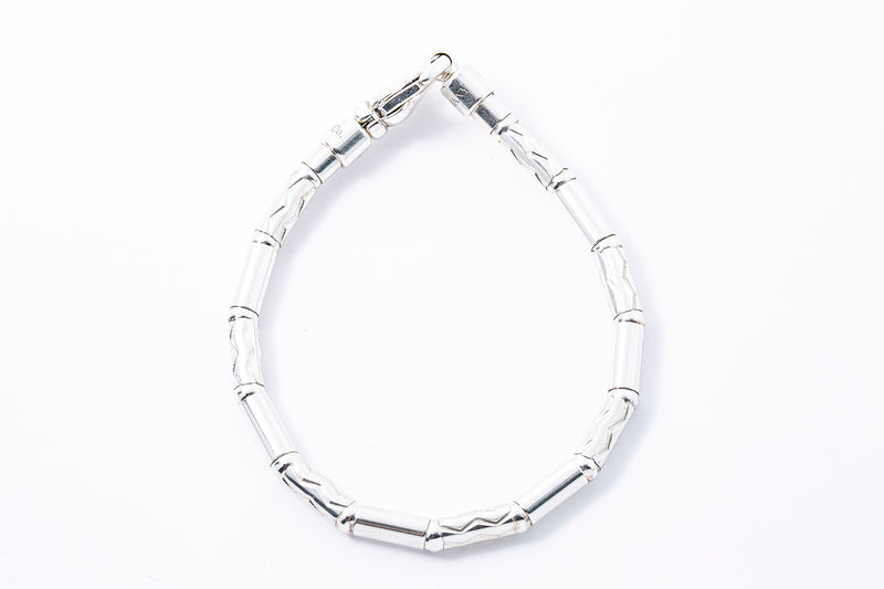 Tiffany & Co Germany Aztec Etched Zig Zag 925 Sterling Silver Carved Bracelet