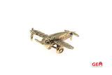 Morane Saulnier WWI Aircraft Fighter Plane Single Seat Charm Solid 14K 585 Yellow Gold Pendant