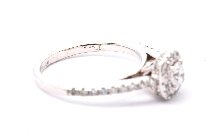 Vera Wang Love Collection Diamond Halo Wedding Ring 14k White Gold