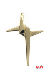ALA Interwoven Abstract Cross 14K 585 Yellow Gold Crucifix Charm