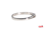 GJ Inc Raised Diamond Solitaire Pierced Thin Setting Tension Set Wedding Band 18K 750 White Gold Ring Size 5 3/4