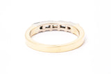 Straight Baugette Two Tone Stackable Wedding Band Ring 14k 585 Size 7
