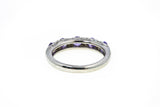 ESPO Purple Kunzite & Cubic Zirconia Pave Accent Band 925 Sterling Silver Ring Size 8