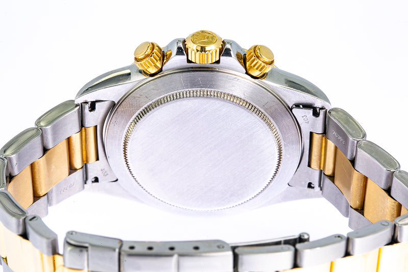 Rolex Daytona 16523 Zenith 1997 40mm Champagne Dial SS 18K 750 Yellow Gold Watch