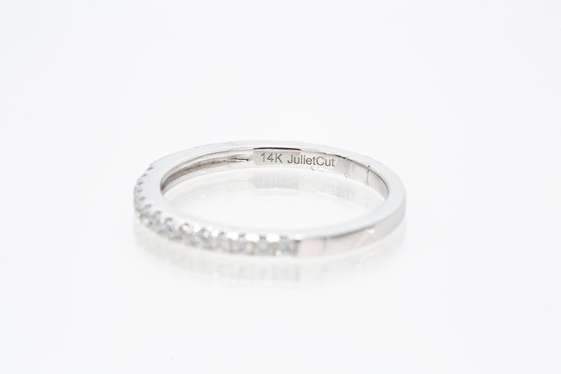 Juliet Cut Diamond Wedding Band Ring 14k 585 White Gold Ring Size 7