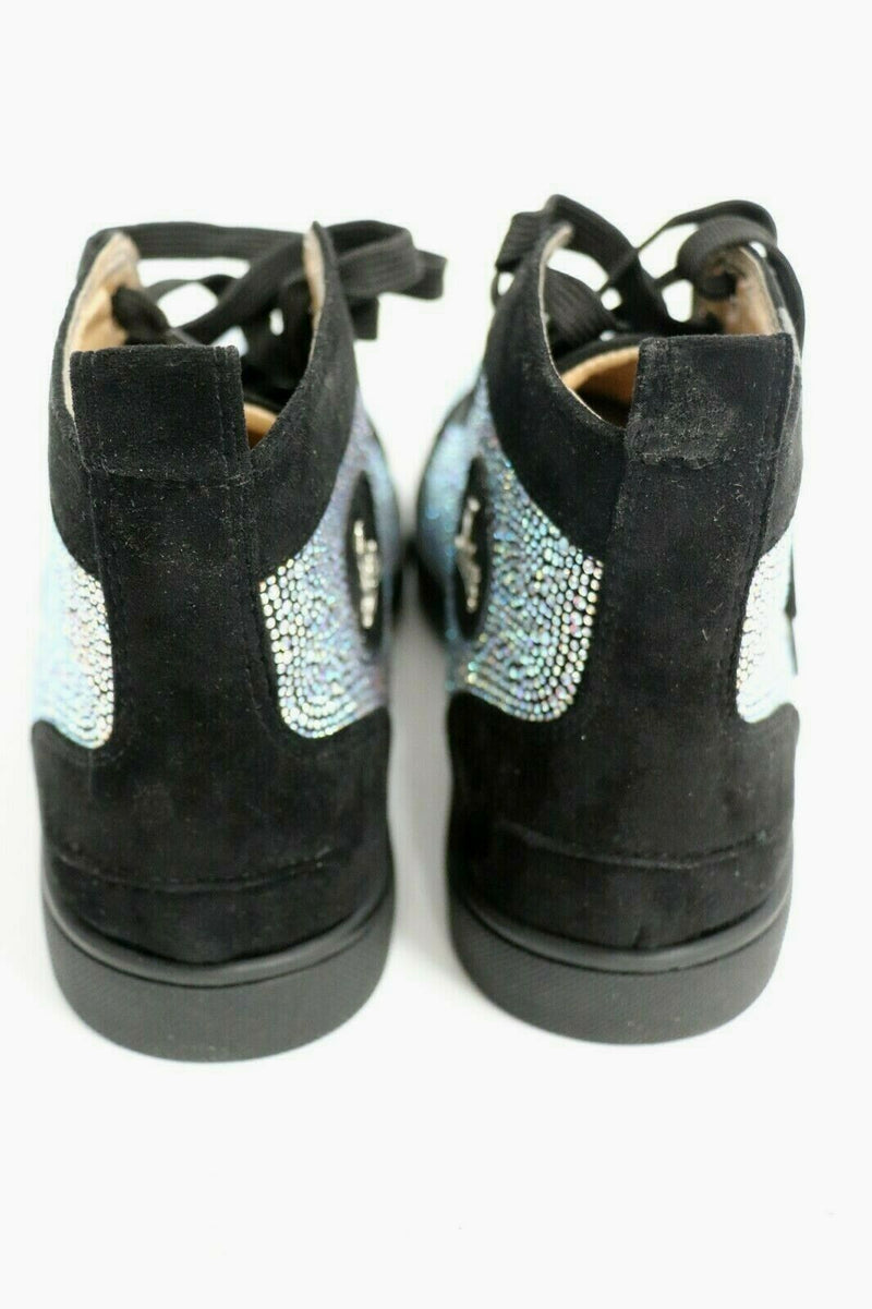 Black Crystal Sneakers : Christian Louboutin Louis Strass Swarovski