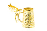 Beer Stein 18k 750 Yellow Gold Cup Pitcher Charm Pendant