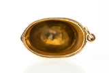 Bahamas English Hallmark 14k 585 Yellow Gold Police Helmut Charm Pendant