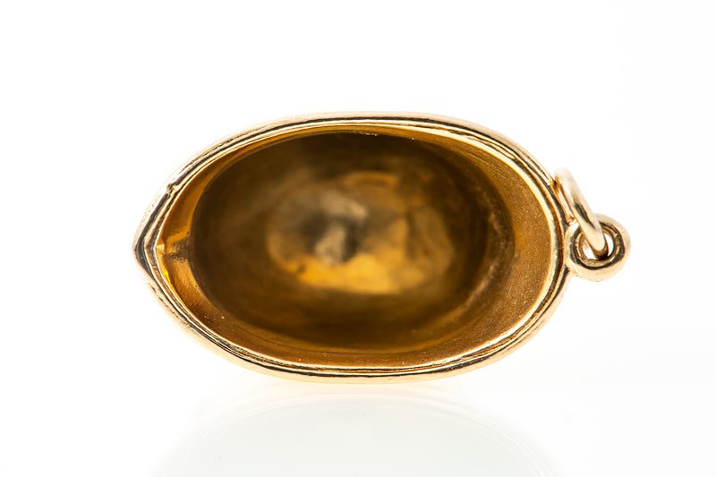Bahamas English Hallmark 14k 585 Yellow Gold Police Helmut Charm Pendant