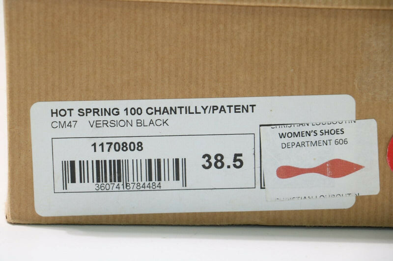 Christian Louboutin Hot Spring 100 Chantilly - CM47 - Sz: 38.5 - Version Black